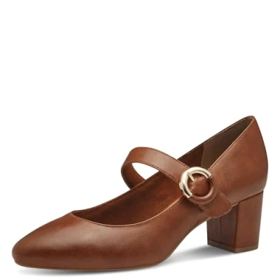 Image of Marco Tozzi Classic heels, Women&#039;s, Size: 7, Cognac High quality imitation leather