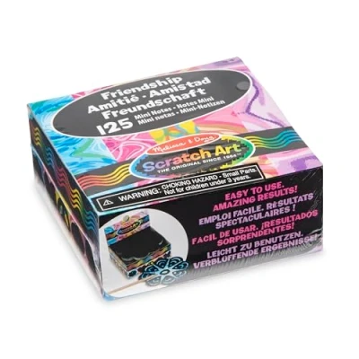 Image of Melissa &amp; Doug Scratch Friendship Mini Notes, Art for Kids, Arts Crafts Rainbow 4+, Gift Boy or Girl
