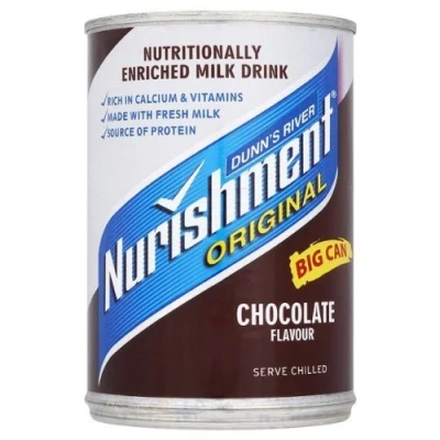 Image of Dunns River Nurishment Original Big Can Chocolate Flavour 12 x 400 gram by