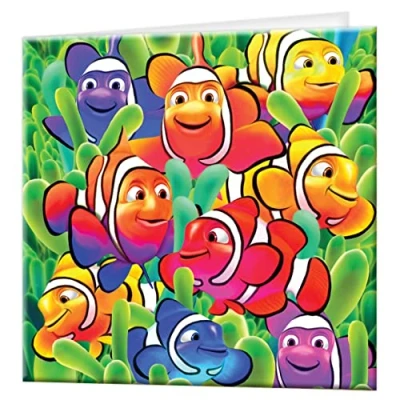 Image of 3D LiveLife Greeting Card Cute Clowns from Deluxebase. Lenticular Blank Cards with Envelopes. Clown Fish All Occasion featuring Original Artwork by Michael Searle.