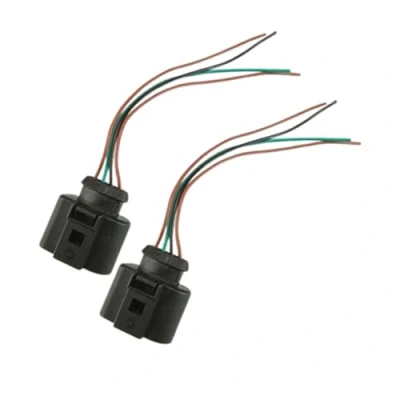 Image of Pair of 4 Pin Map Sensor Connectors 1J0973704 For VW Audi Seat Skoda Plug Socket Wiring Repair
