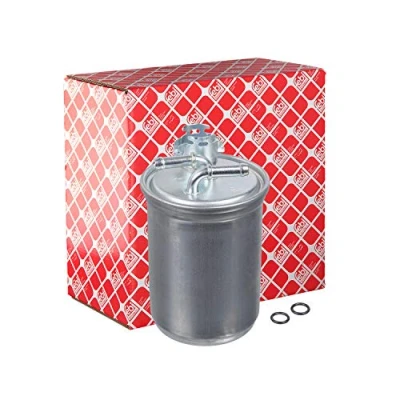 Image of XM219A011AA, XM219A011AB, XM219A011AC Fuel Filter FEBI BILSTEIN 103811 In Line with gaskets SEAT: Alhambra I, VOLKSWAGEN: Sharan VAN