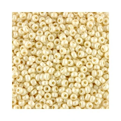Image of Size 8 Seed Beads Pearl Cream Qty 100 Grams