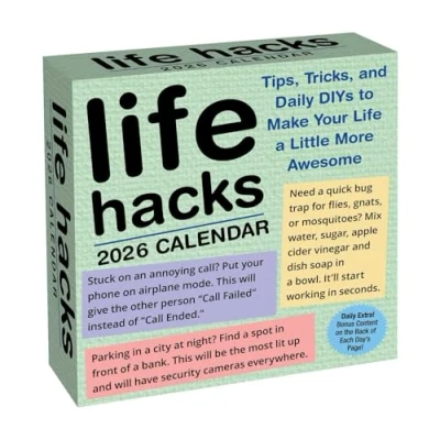 Image of Life Hacks Desk Calendar 2026