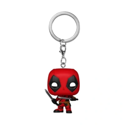 Image of Funko Pop! Keychain: Deadpool &amp; Wolverine Novelty Keyring Collectable Mini Figure Stocking Filler Gift Idea Official Merchandise Movies Fans Backpack Decor