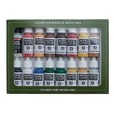 Image of Vallejo Model Color American Revolution Acrylic Paint Set Assorted Colours (Pack of 16)