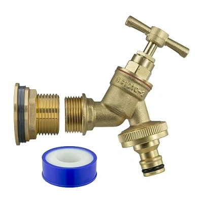 Image of Solid Brass Garden Waterbutt/rain Barrel/Water Tank Outlet Adaptor 1/2&quot; (26mm Hole) r+Range of tap Options (002)