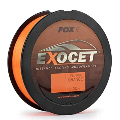 Image of Fox Exocet Fluoro Orange Mono 0.26mm 10lb / 4.9kg (1000m) Fluorocarbon