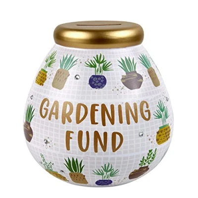 Image of Pot Of Dreams Ceramic Money Smash Box Savings Jar Gardening Fund