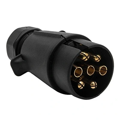 Image of Trailer plug Socket MASO 7pin waterproof electrics adapter suitable for 7 pin 12V input durable plastic construction