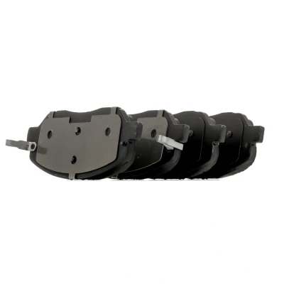 Image of 581012BA00, 581012BA10, 581012BA10S1, 581012PA70, 581012PA70SK1 Brake pad set FEBI BILSTEIN 16667 Front Axle with acoustic wear warning