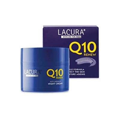 Image of Lacura Anti Wrinkle Night Cream Q10 Renew Coenzyme with Avocado Oil Ageing