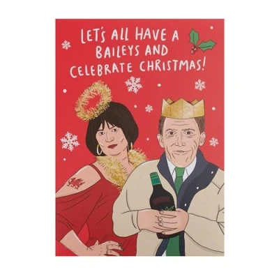 Image of UK Greetings Christmas Card for Him/Her/Friend Nessa and Bryn Design