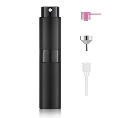 Image of Toureal 8ml Perfume Atomiser for Travel, Refillable Spray Bottles, Aftershave Dispenser(Black)
