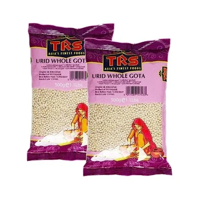 Image of TRS Urid Whole Gota 500G Urad dal High Fibre Protein Natural Gluten Friendly Indian Origin (Pack of 2)