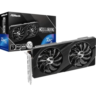 Image of ASRock Intel ARC A750 Challenger D 8GB OC, DDR6, PCIe4, 2 HDMI, DP, 2200MHz Clock, 0dB Cooling, Overclocked