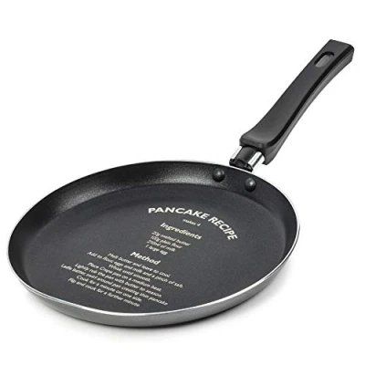 Image of Premier Cookware Essentials Pancake Pan Guaranteed Non Stick Crepe with Recipe Induction Suitable 24cm Grey