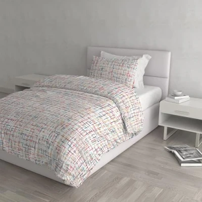 Image of Italian Bed Linen Dafne Snakeworld Printed Microfibre Duvet Cover Set, Single