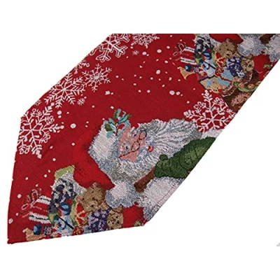 Image of Christmas Tapestry Table Runner Decoration 1.7m Santa