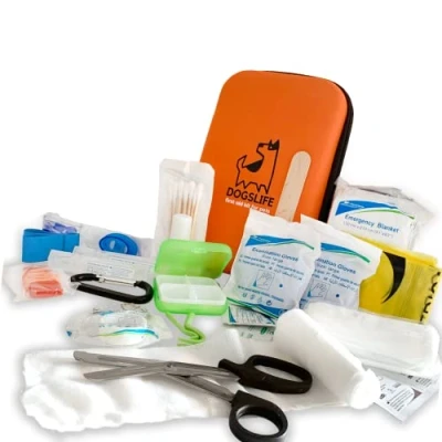 Image of Dog First Aid Kit Includes Over 40 Health Supplies for Dogs Multi Purpose Pet All Emergencies Travel Sized