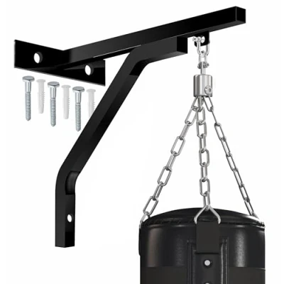 Image of 1x Heavy Duty Punch Bag Wall Bracket Steel Mount Hanging Stand MMA