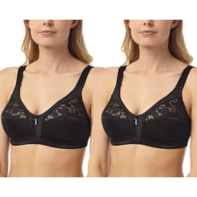 Image of undercover lingerie 2 x Non Wired Bra BR404 Black 44E