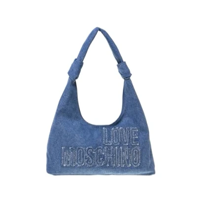 Image of Love Moschino Women Poljc4243pp0mkm0750u Shoulder Bag, Dark Blue, 41,5x50x12