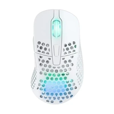 Image of Xtrfy M4 Wireless, Wireless Ultra Light Gaming Mouse, Optimised for E Sports, 2.4 GHz, RF RGB Lighting, Adaptable Ergonomic Right Handed Rechargeable, White