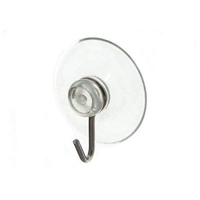 Image of Grendly Suction Cup Window Hooks Clear Wire 32 mm (Pack of 10)
