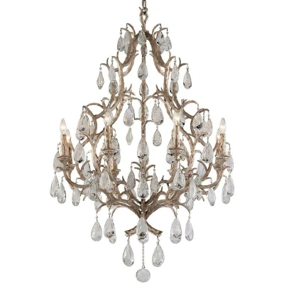 Image of Amadeus 8 Light Chandelier Vienna Bronze, Glass