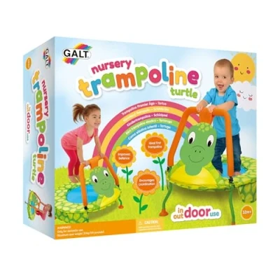 Image of Galt Nursery Trampoline Unicorn Toddlers Encourages Childrens Active Play Indoor and Outdoor Mini Kids Durable Frame, Easy Storage Non Slip Feet Ages 12 Months Plus