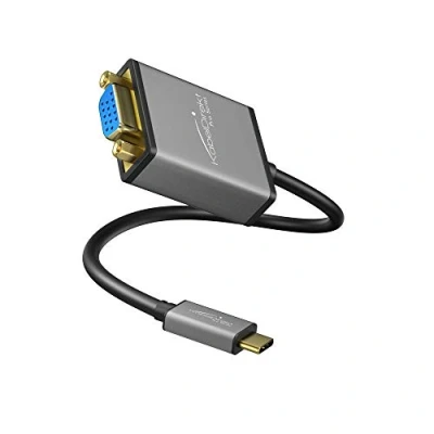 Image of KabelDirekt USB C to VGA adapter 0.15m (supports resolutions up 1920 x 1200 / 60Hz, 3.1 and Thunderbolt 3, suitable for MacBook Pro 2016/2017, 12&quot; other devices)
