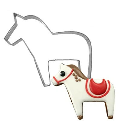 Image of Stainless Steel Horse Modeling Cookie Cutter Mold Cake Decorating Biscuit Pastry Baking Mould Stamp Gingerbread Man