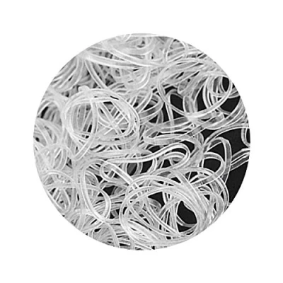 Image of TYGA Store Pack of 1000 Mini Rubber Bands Soft Elastic for Kids Hair, Braids Ponytail Pet Hairband Wedding Hairstyle and More (Clear)