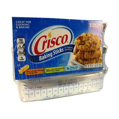 Image of Crisco All Vegetable Shortening Sticks Great For Cooking 3 x 1 Cup Pack 567g