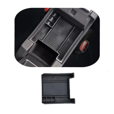 Image of Vesul Center Console Armrest Storage Box Fit for Volvo XC60 2009 2017/V60 S60 2018 ABS Tray Insert Organizer Glove Pallet