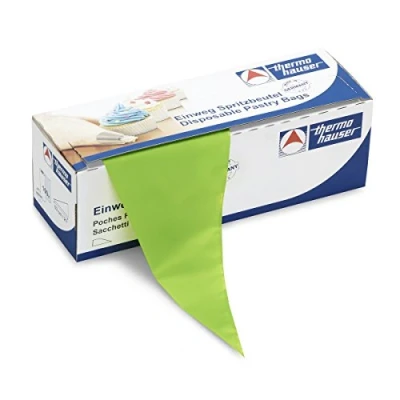Image of thermohauser Piping Bag Disposable Roll 100pcs saccapoche Large 53 cm in Green