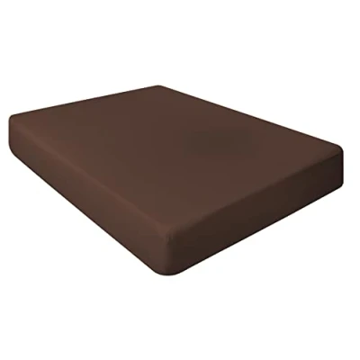 Image of NIYS Luxury Bedding Finest 100% Egyptian Cotton 10&quot;/25CM Fitted Sheets (Super King, Chocolate)