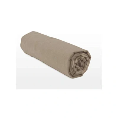 Image of Home Linge Passion 57 Thread Count Fitted Sheet, Cotton, Dark Beige, Individual