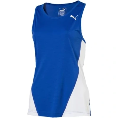 Image of PUMJV#Puma Women Cross the Line Singlet W Tanktop Team Power Blue Puma White, L