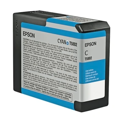 Image of Epson Ink Cartridge 80 ml, Cyan T580200, Genuine
