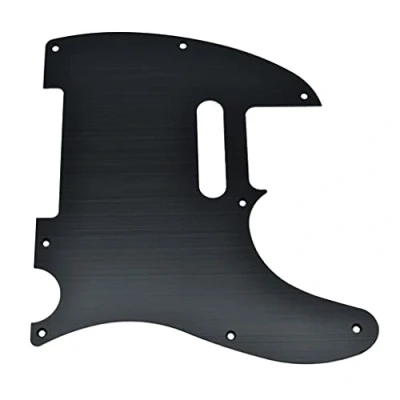 Image of KAISH 8 Hole Metal Aluminum Anodized Tele Style Pickguard TL Pick Guard Scratch Plate for USA/Mexico Telecaster Black