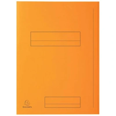 Image of Exacompta Ref 335007E Super 210 Printed 2 Flap Folders 240 x 320mm in Size, Suitable for Holding A4 Documents, 210gsm Card, Pre Orange (Pack of 50)