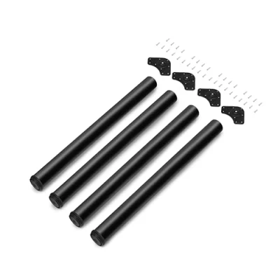 Image of Emuca Adjustable table leg Ø60x710mm (2,3x27,95 inch), height adjustment 710 730mm (27,95 28,75 inch) , steel, black