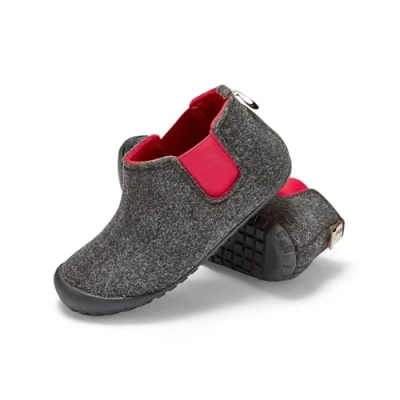 Image of Gumbies Brumby Boot Indoor &amp; Outdoor Slippers Easy Slip On House Shoes with Recycled Materials, Ideas for Gift Giving Men Women, Charcoal Red, UK 7