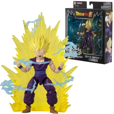 Image of Dragon Ball Stars Power Up Super Saiyan 2 Gohan Anime Figure 17cm Articulated With Accessories Bandai Action Figures Gifts And Merch Toy