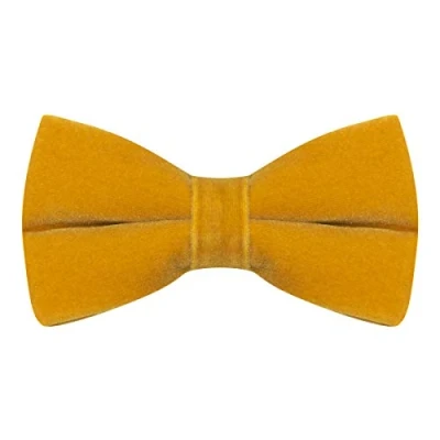 Image of King &amp; Priory Luxury Dark Gold Velvet Bow Tie