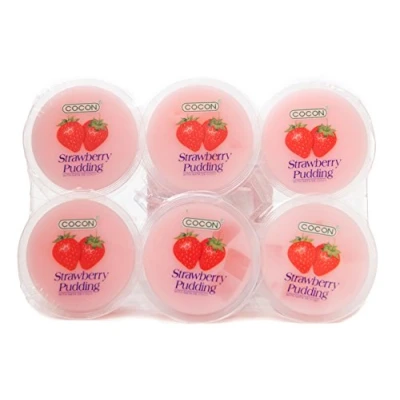 Image of Cocon NATA de Coco Strawberry Pudding 6 Pieces 480 g Lot of 4