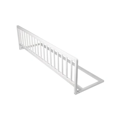 Image of Safetots Extra Wide Wooden Bed Guard, White, 38cm High x 140cm Wide, Toddler Bedrail for Safety, Secure Child Rail, Pre Assembled, Easy Installation