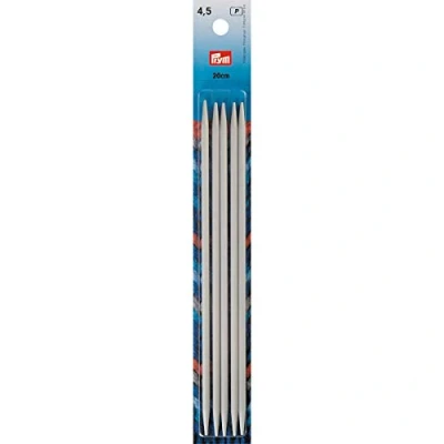 Image of Artze Wall Art Stocking Knitting Needle, aluminium, Gray, 4.5 mm